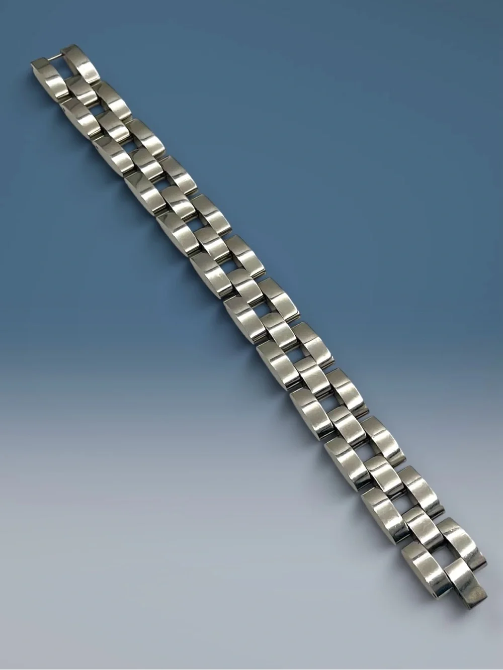 Men’s Stainless Steel Watch Link Style Chain Bracelet Substantial Statement